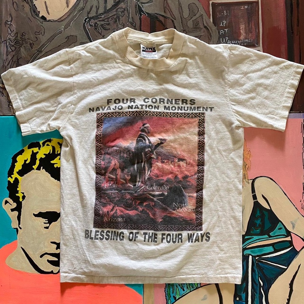 Vtg Four Corners Navajo Nation Monument Blessing If The Four Ways T Shirt